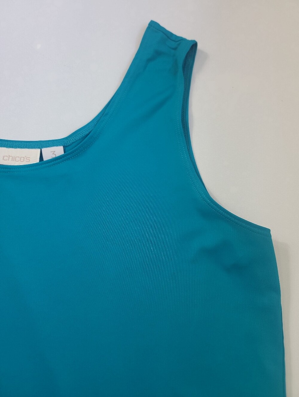 Chico's Women's Teal Tank Top, 3 (XL) - Picture 3 of 7